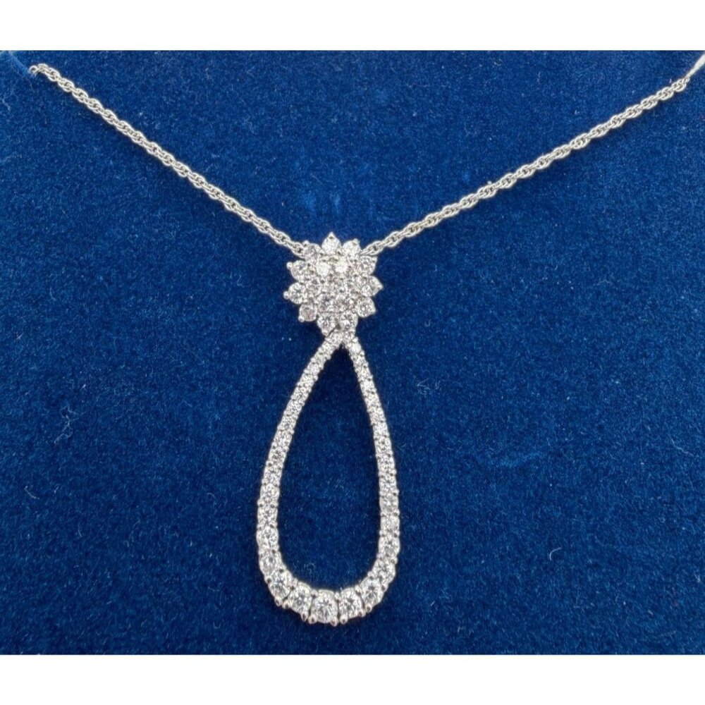 Camrose and Kross JBK Crystal Teardrop Necklace 18 Inch Boxed